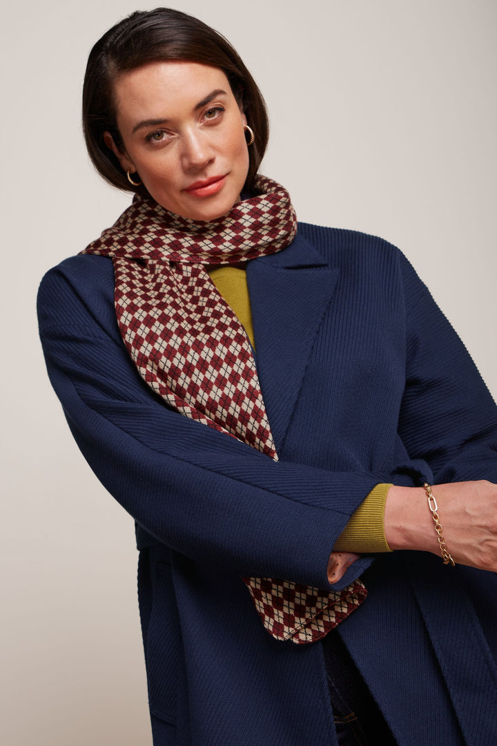 King Louie | Scarf Argyle | Cabernet Red