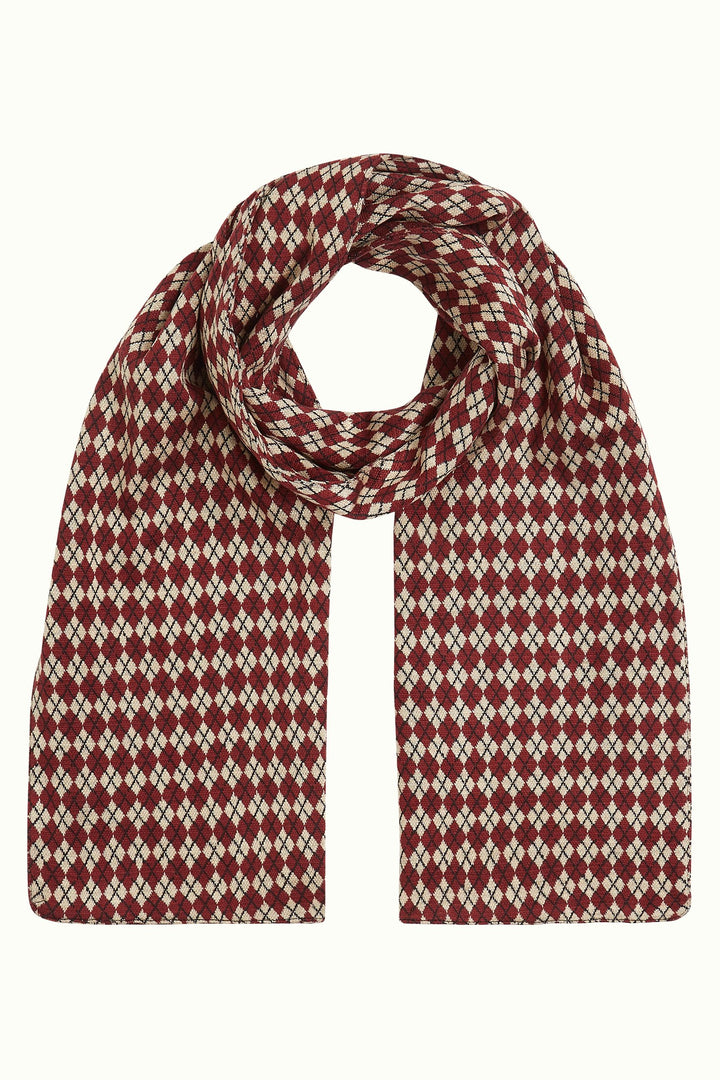 King Louie | Scarf Argyle | Cabernet Red