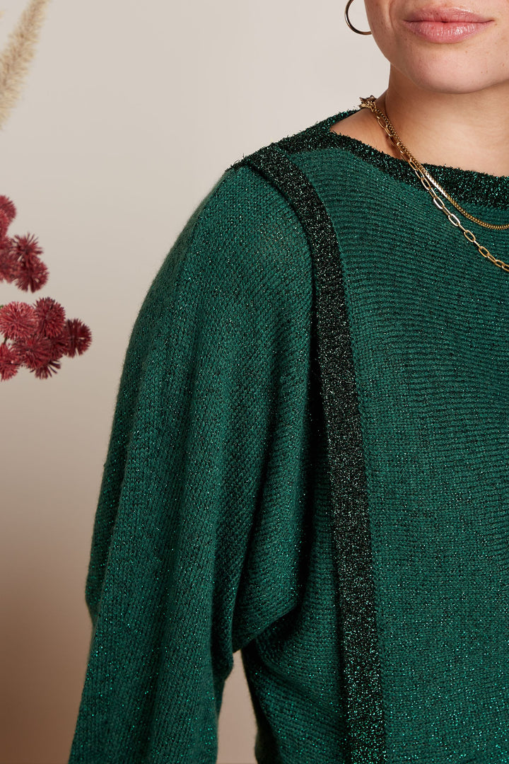 King Louie | Azzura Knit Top Eighties | Urban Green