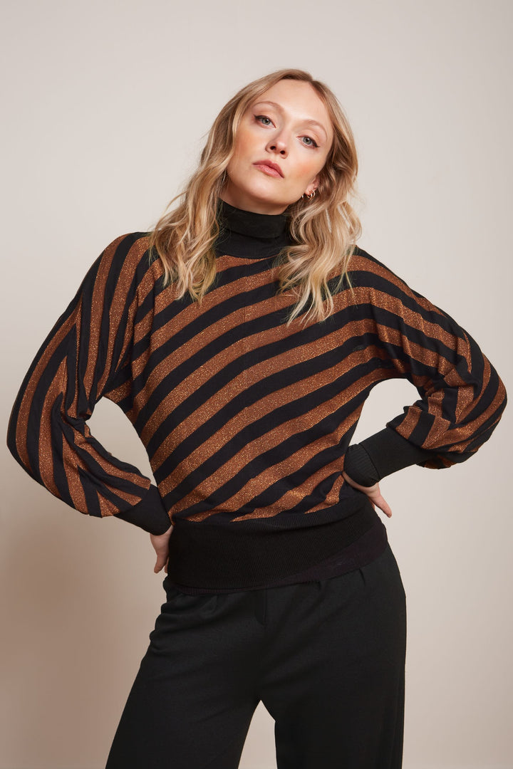 King Louie | Tina Top Spiro Stripe | Copper