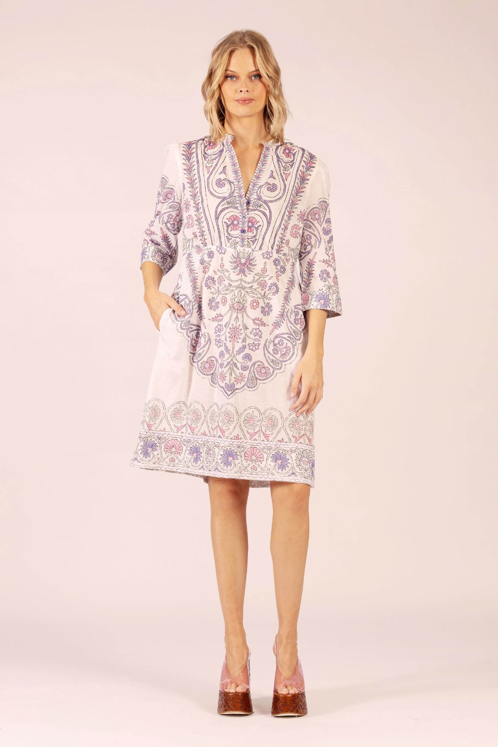 LOLA | Mary Cotton Midi Dress | Hindi White