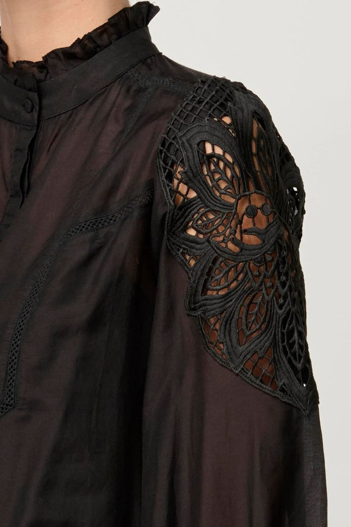 Once Was | Sevilla Cotton Silk Shirt | Onyx
