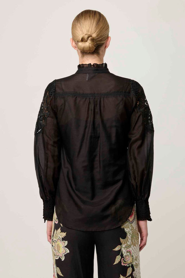 Once Was | Sevilla Cotton Silk Shirt | Onyx