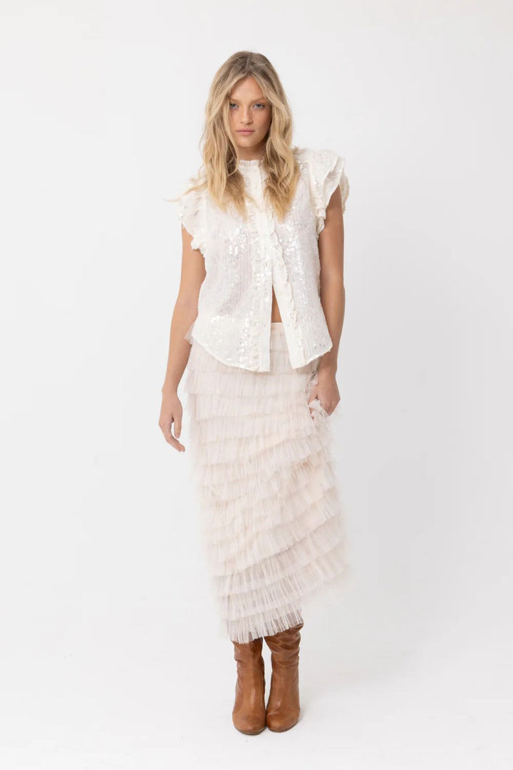 Joey the Label | Sequin Me Blouse | Sand