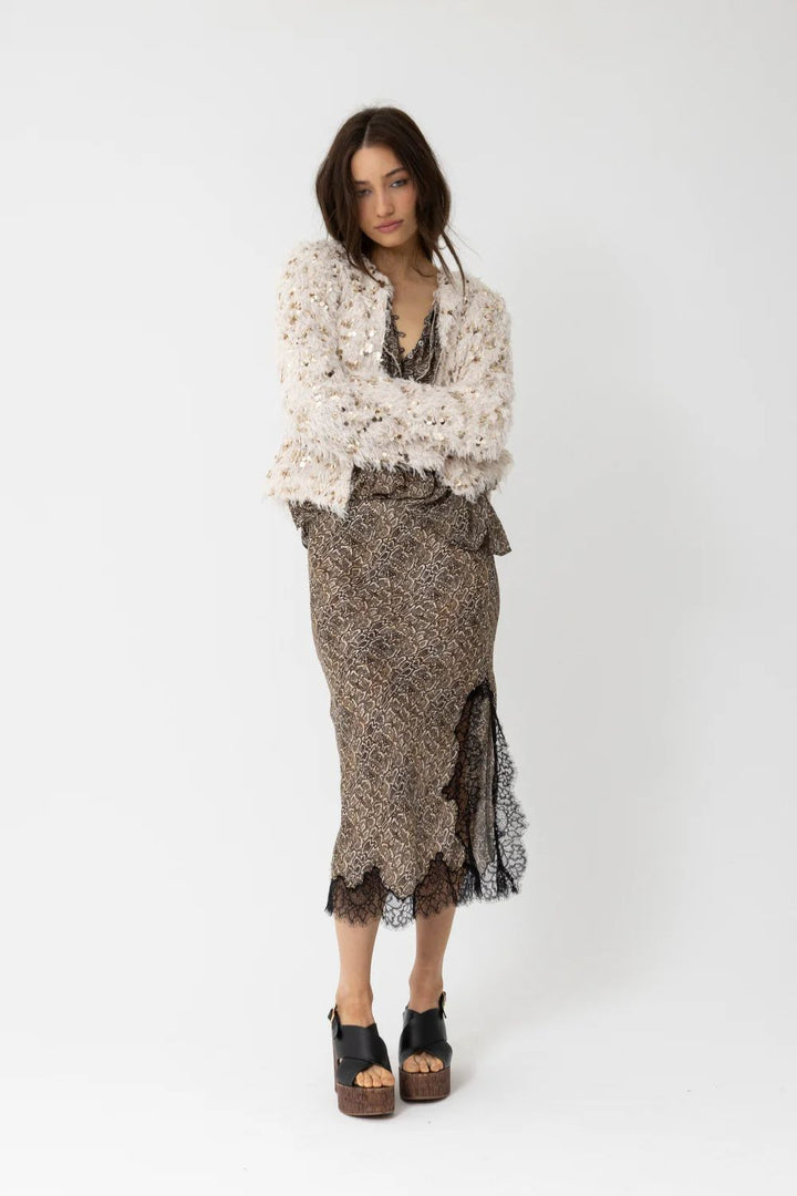 Joey the Label | 5th Ave Skirt | Snake Print / Toffee