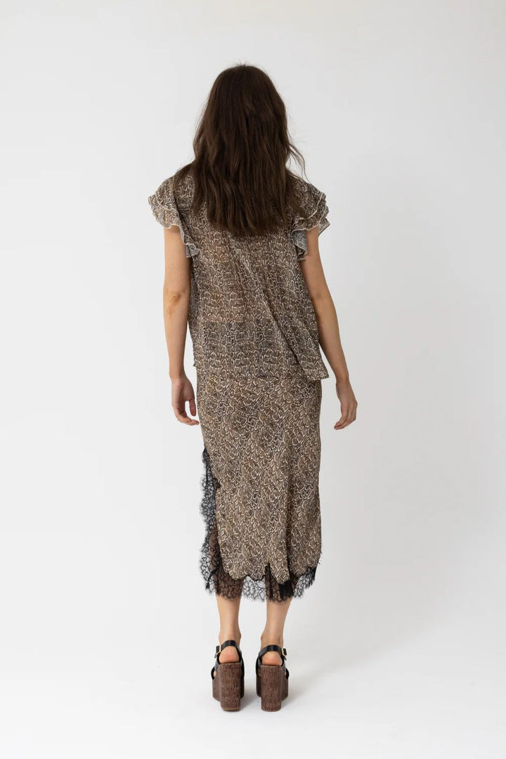 Joey the Label | 5th Ave Skirt | Snake Print / Toffee