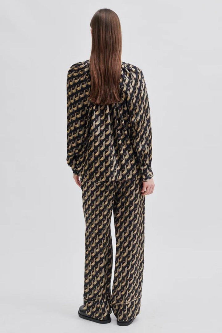 Second Female | Hopi Geo Print Trousers | Black