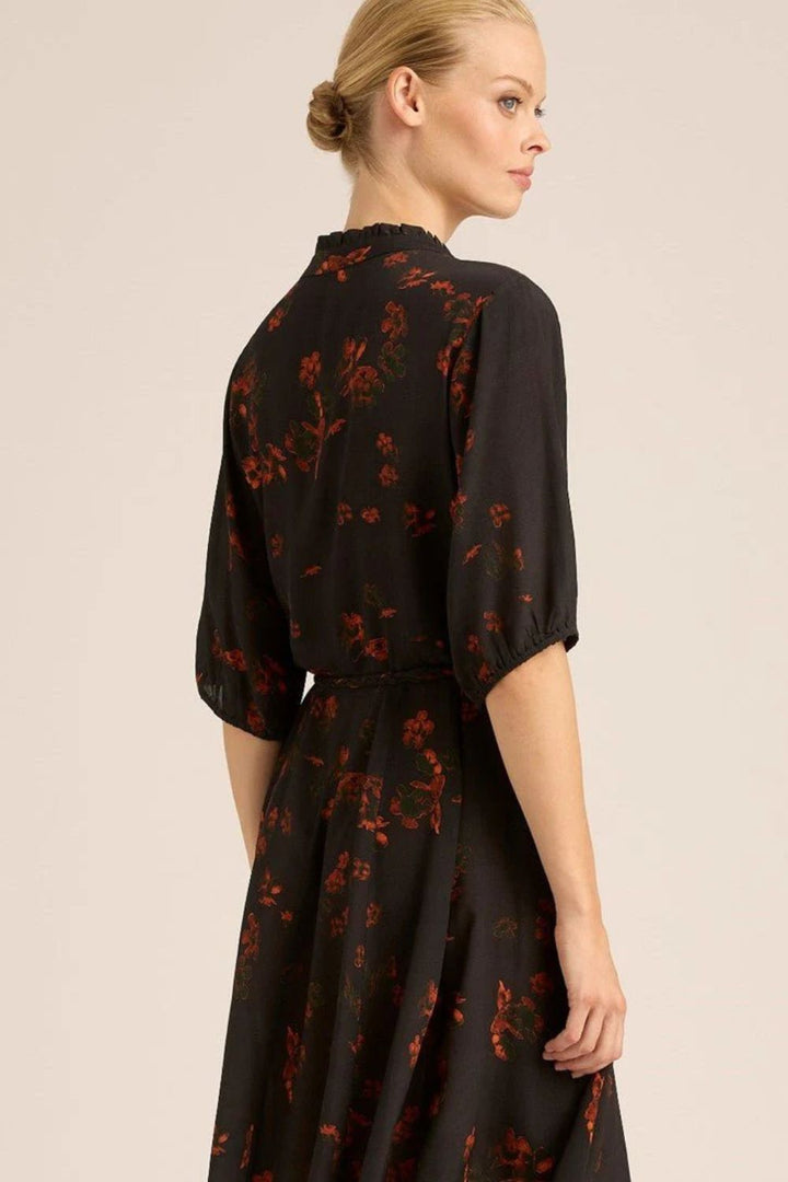 LOLA | Georgia Silk Crepe Maxi | Harper Smoke Silk crepe De Chine