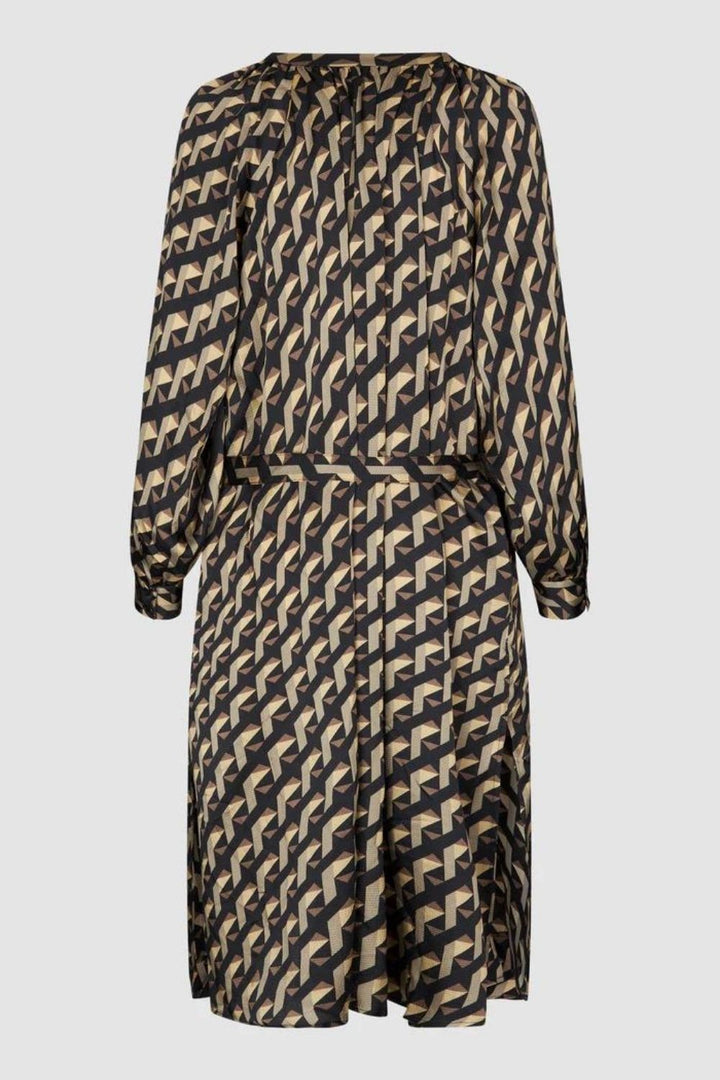 Second Female | Hopi Geo Print Dress | Black