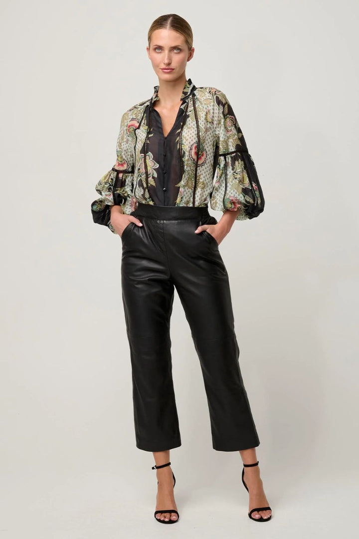 Once Was | Espada Cotton Silk Blouse | Mariposa Nero