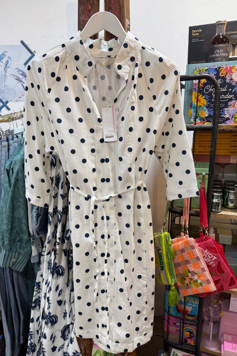 LOLA | Allegra Dress | Polka Dot Navy