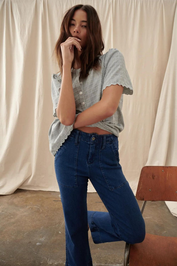 Kireina | Celeste Pant | Mid West Blue