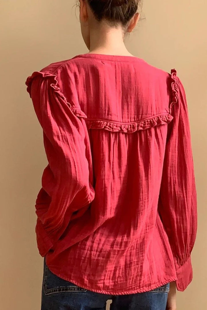 Marie Louise de Monterey | Isabella Blouse | Red