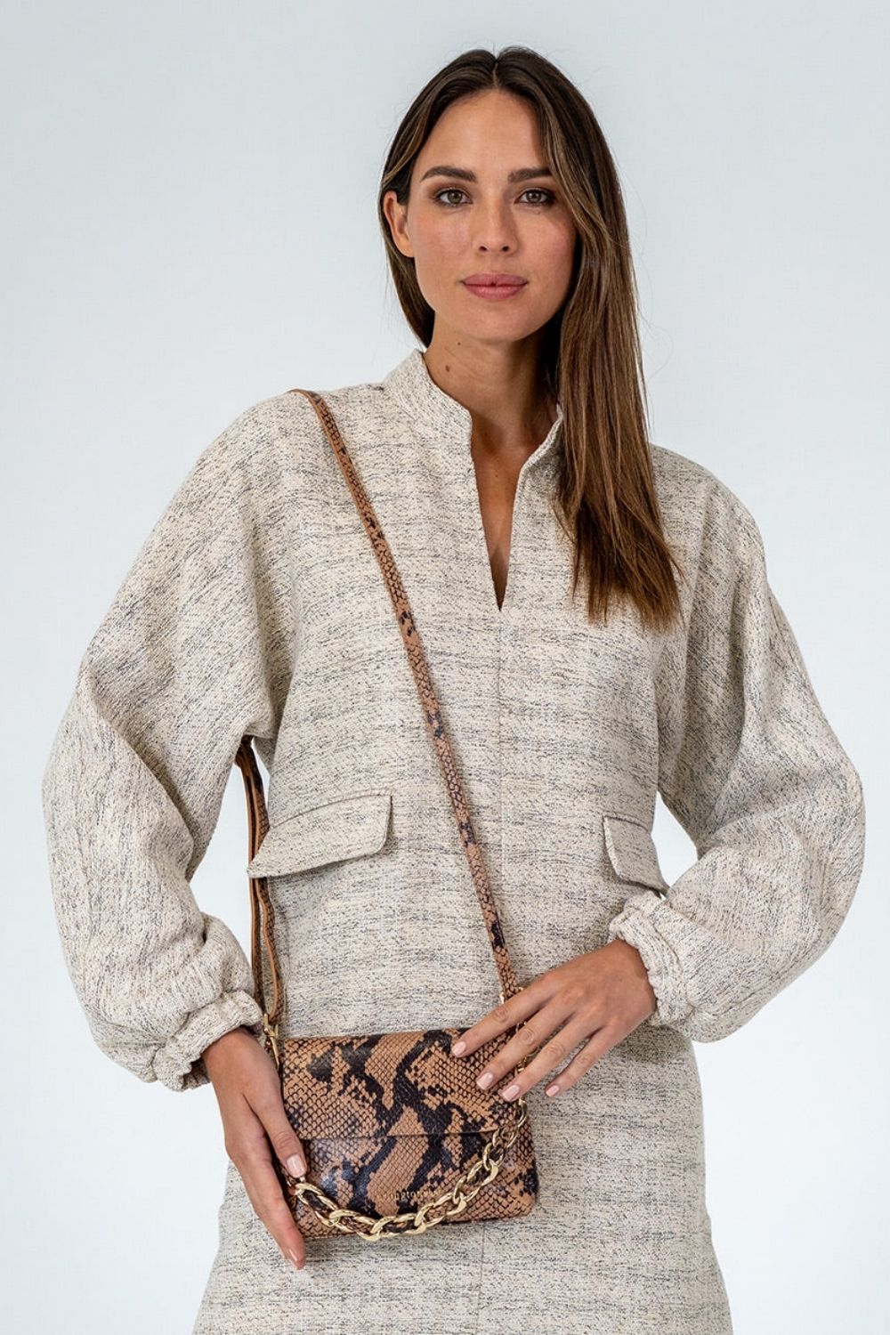 Arlington Milne | Amber Petite | Caramel Python