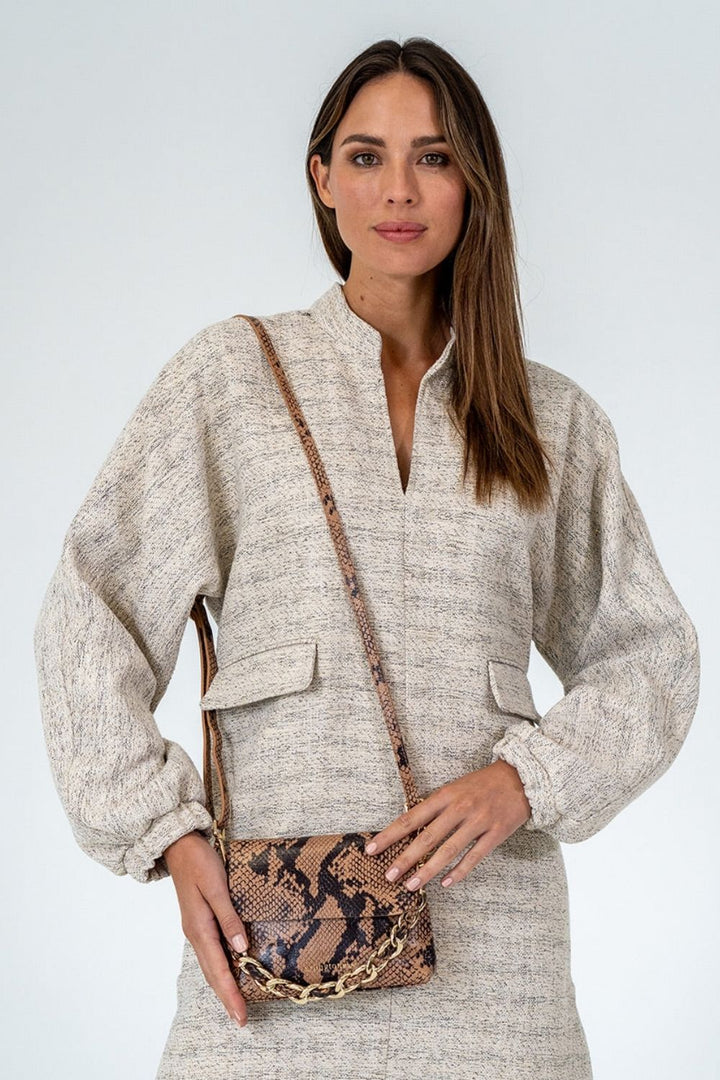 Arlington Milne | Amber Petite | Caramel Python