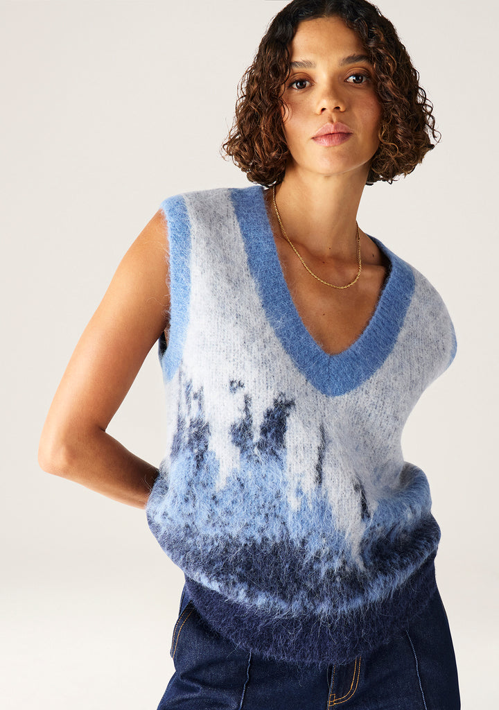 Mos the Label | Colette Knit Vest | Midnight Blue