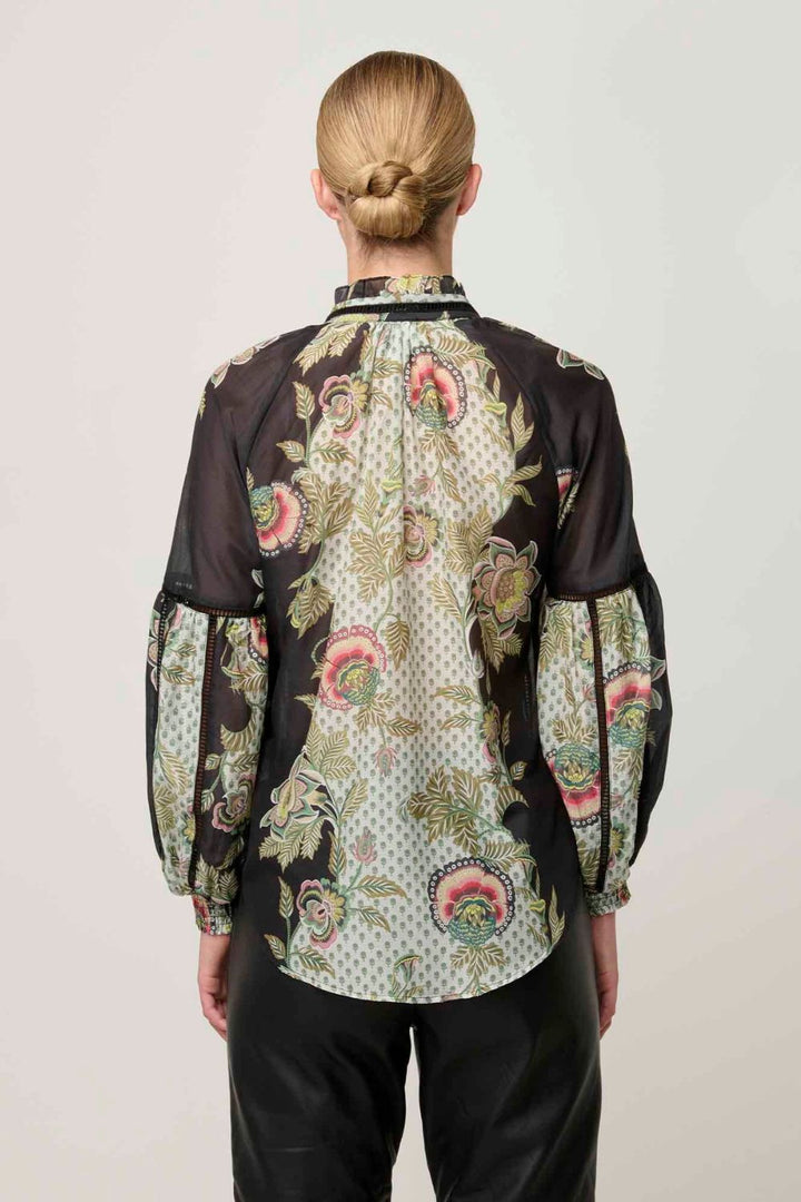 Once Was | Espada Cotton Silk Blouse | Mariposa Nero