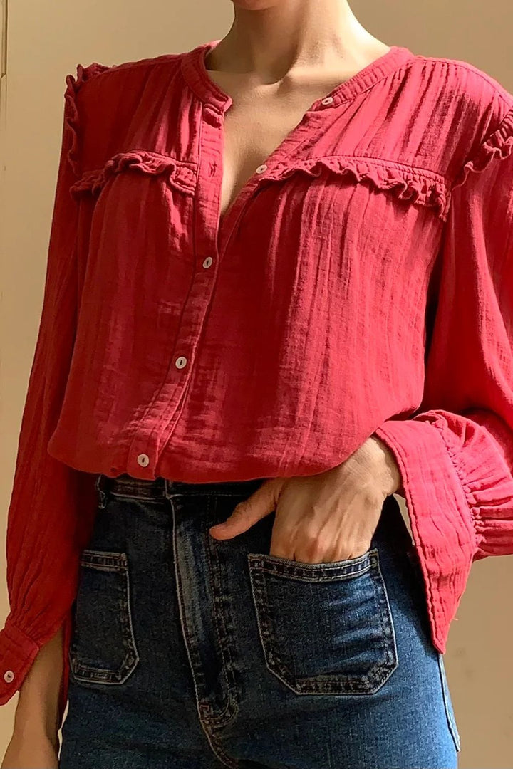 Marie Louise de Monterey | Isabella Blouse | Red