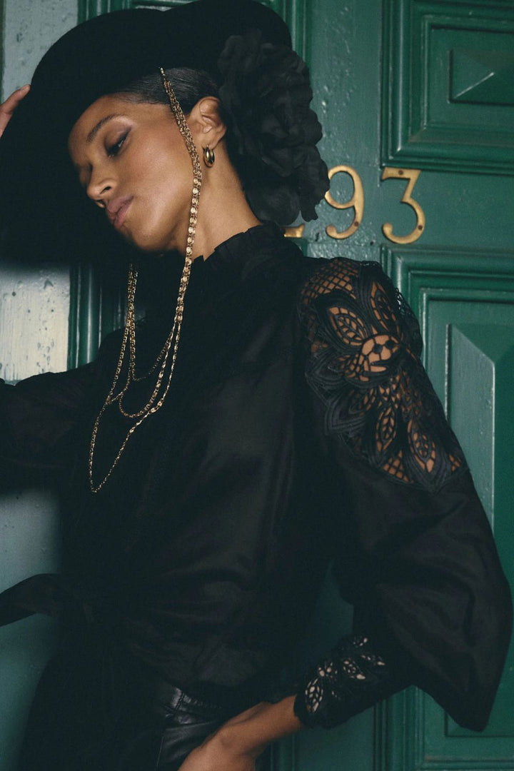 Once Was | Sevilla Cotton Silk Shirt | Onyx