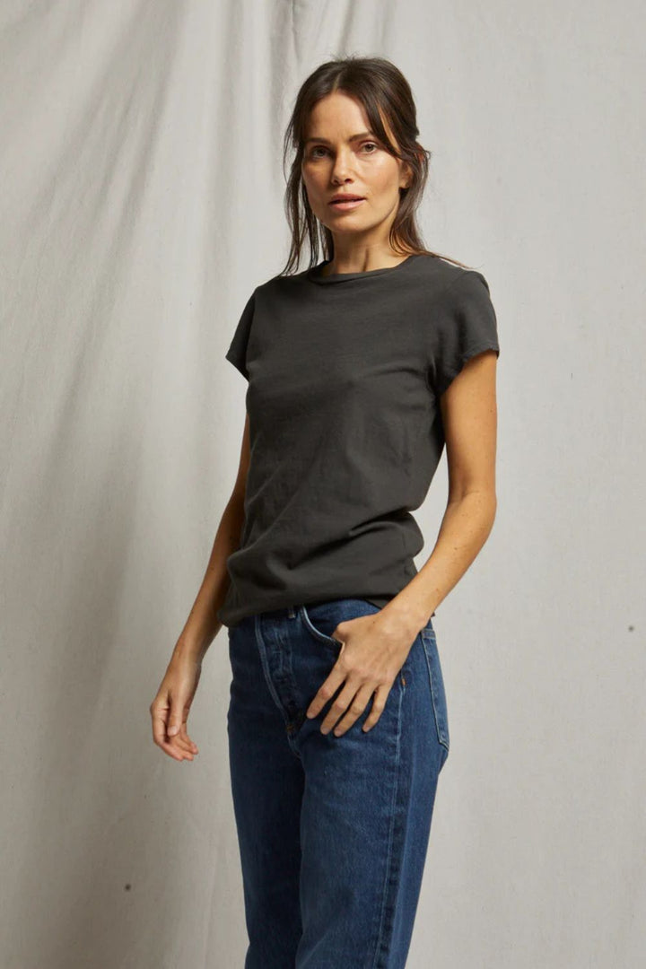 perfectwhitetee | sheryl recycled cotton baby tee | vintage black