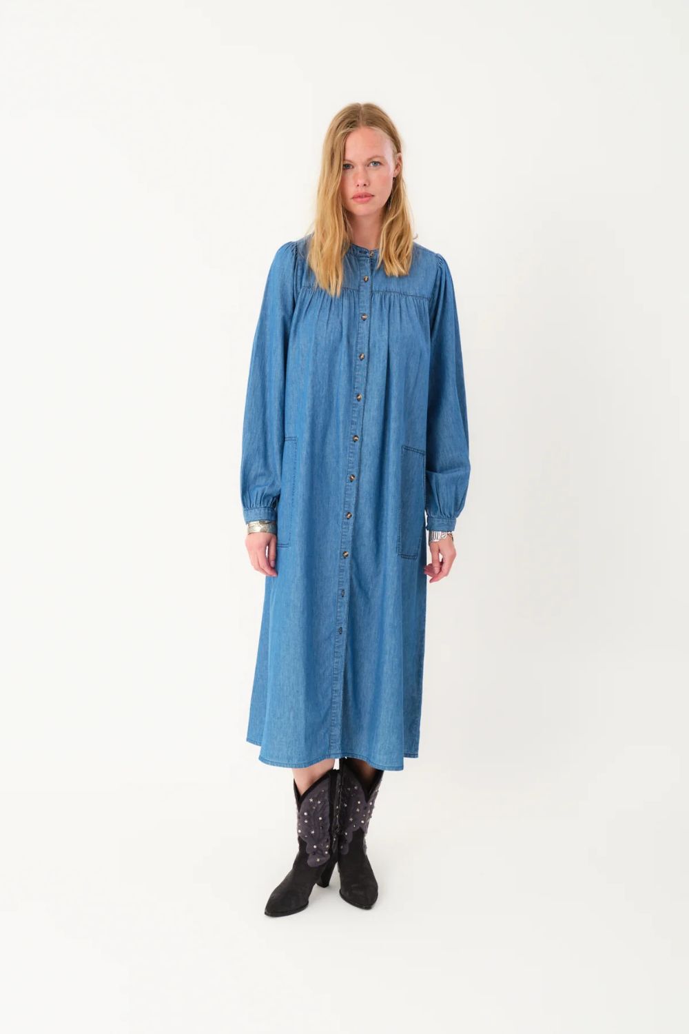 Lollys Laundry | JessLL Dress LS | Blue