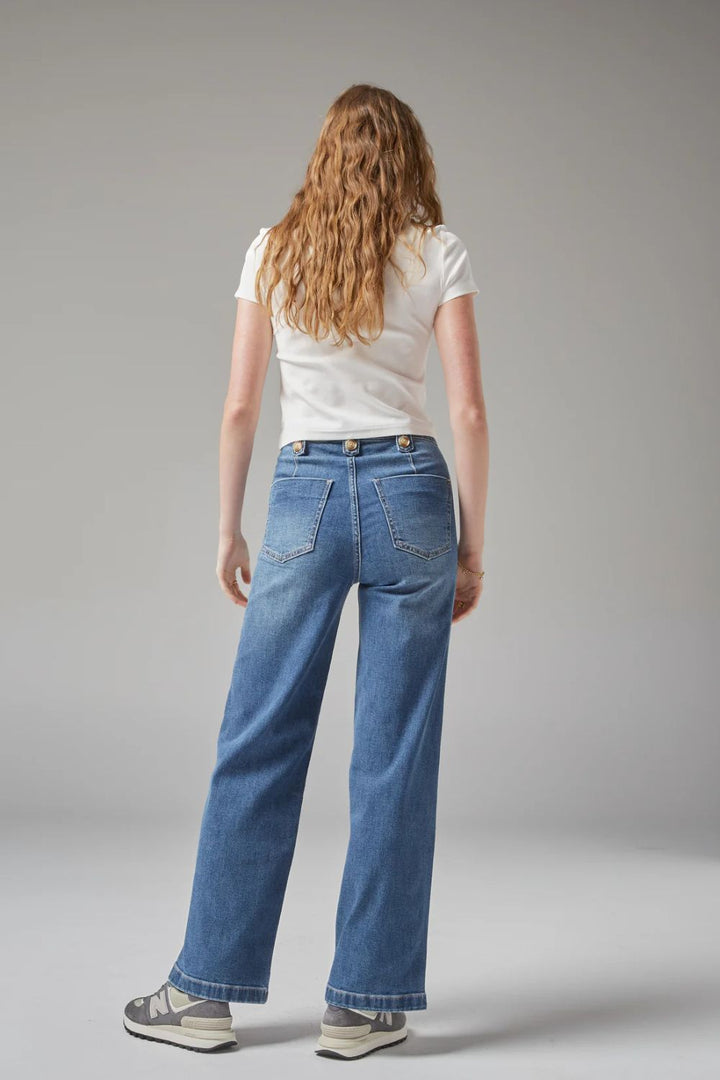 Dricoper | Carrie Pacific Blue Wide Straight Leg Jeans