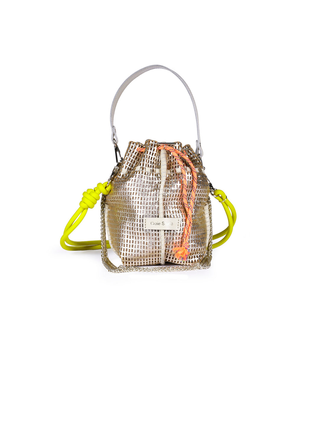 Craie Studio | Bibi Perforated Calf Leather Bag | Or