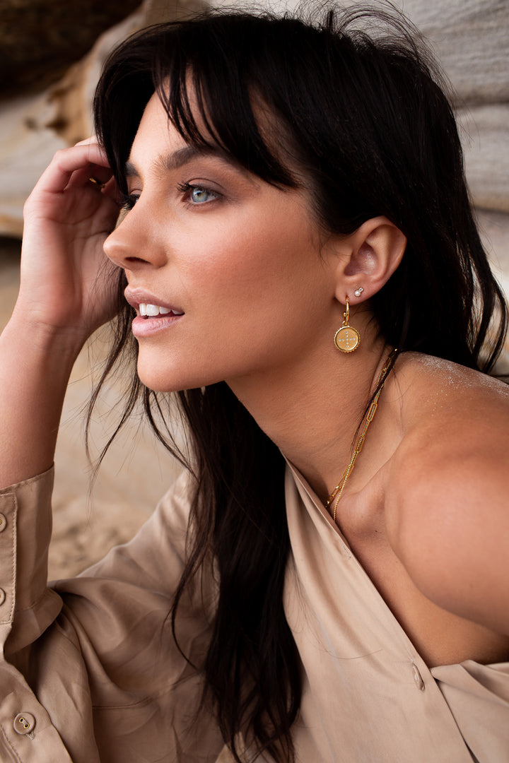 Murkani | Halcyon Hoop Earrings | 18KT Yellow Gold Plate