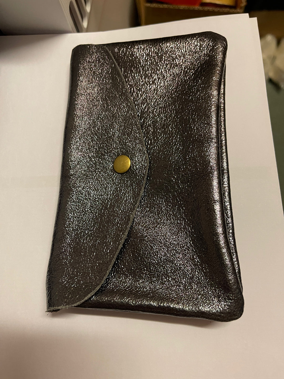 Urban Luxury | FOILED PHONE WALLET | METALLIC charcoal