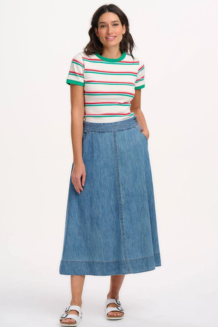 ORIANNA SKIRT - MID BLUE DENIM