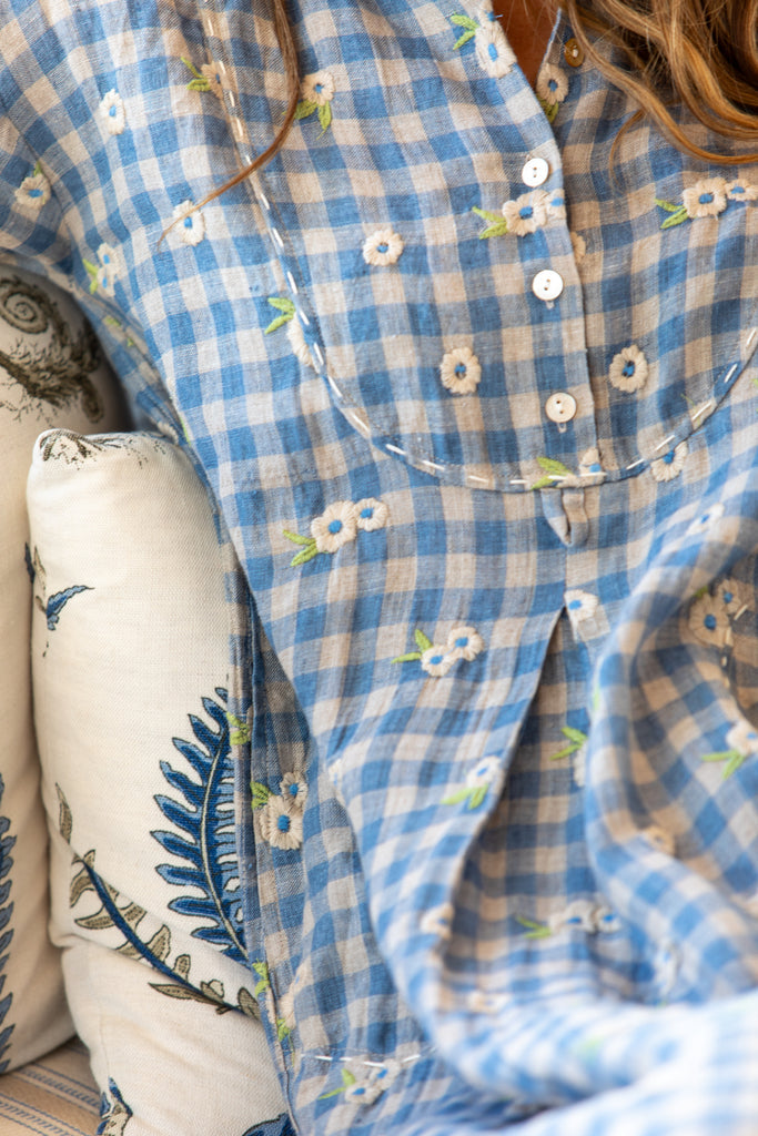 Mandalay Designs | Lee Gingham Shirtdress Maxi