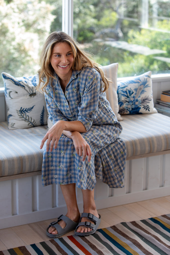 Mandalay Designs | Lee Gingham Shirtdress Maxi