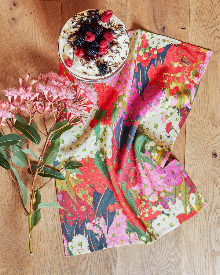 KIP & CO | AUSTRALIAN BUSH BLOSSOM TEA TOWEL  | ONE SIZE