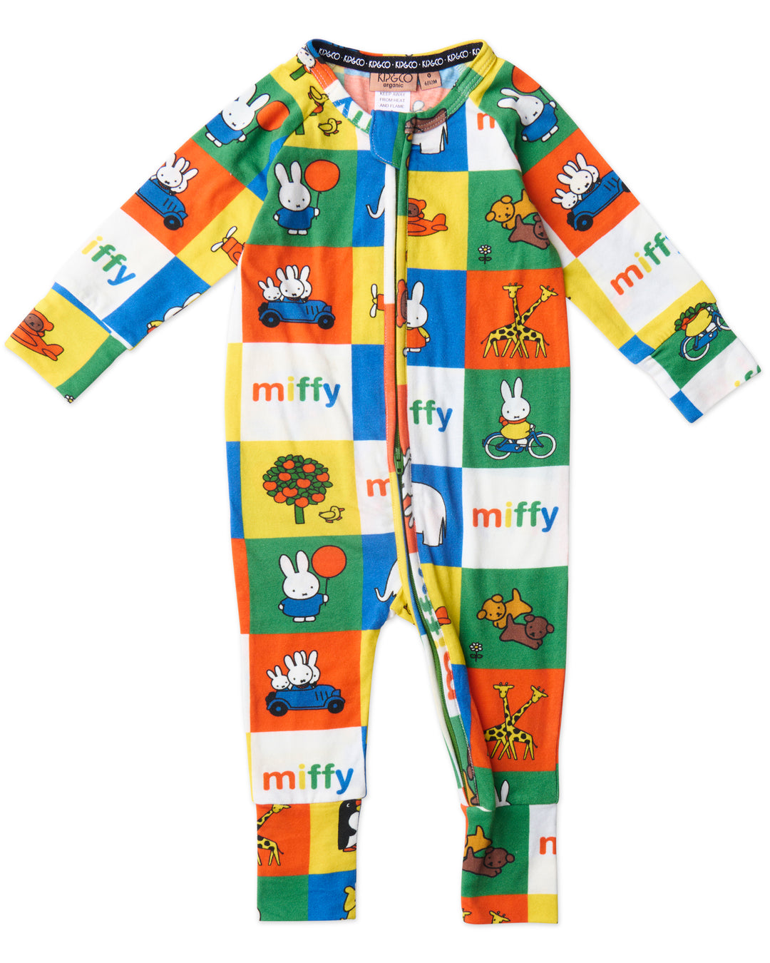 Kip & Co x Miffy | Miffy's Aventures Organic Long Sleeve Zip Romper