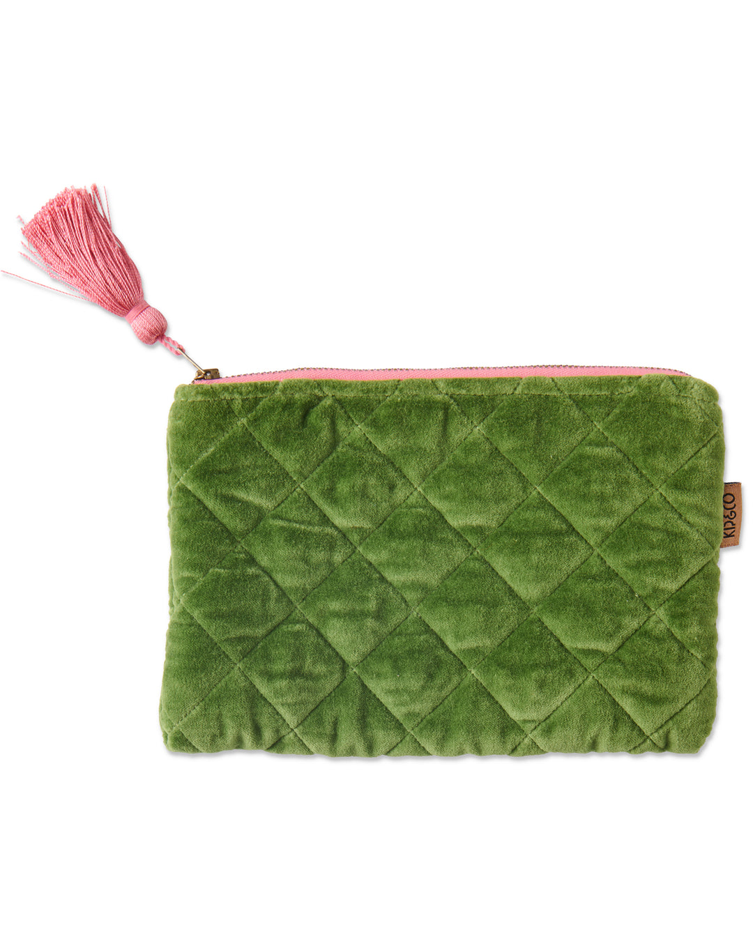 Kip & Co | Moss Velvet Cosmetics Purse | One Size