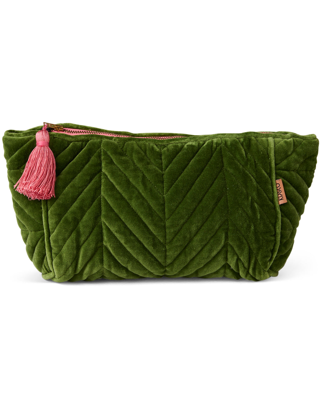 Kip & Co | Moss Velvet Toiletry Bag | One Size