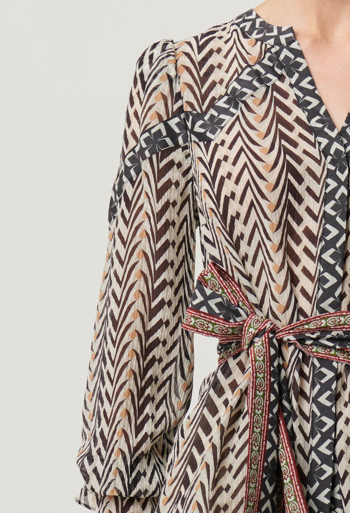 Once Was | Fallon Crinkle Cotton Silk Blouse | Bromegrass