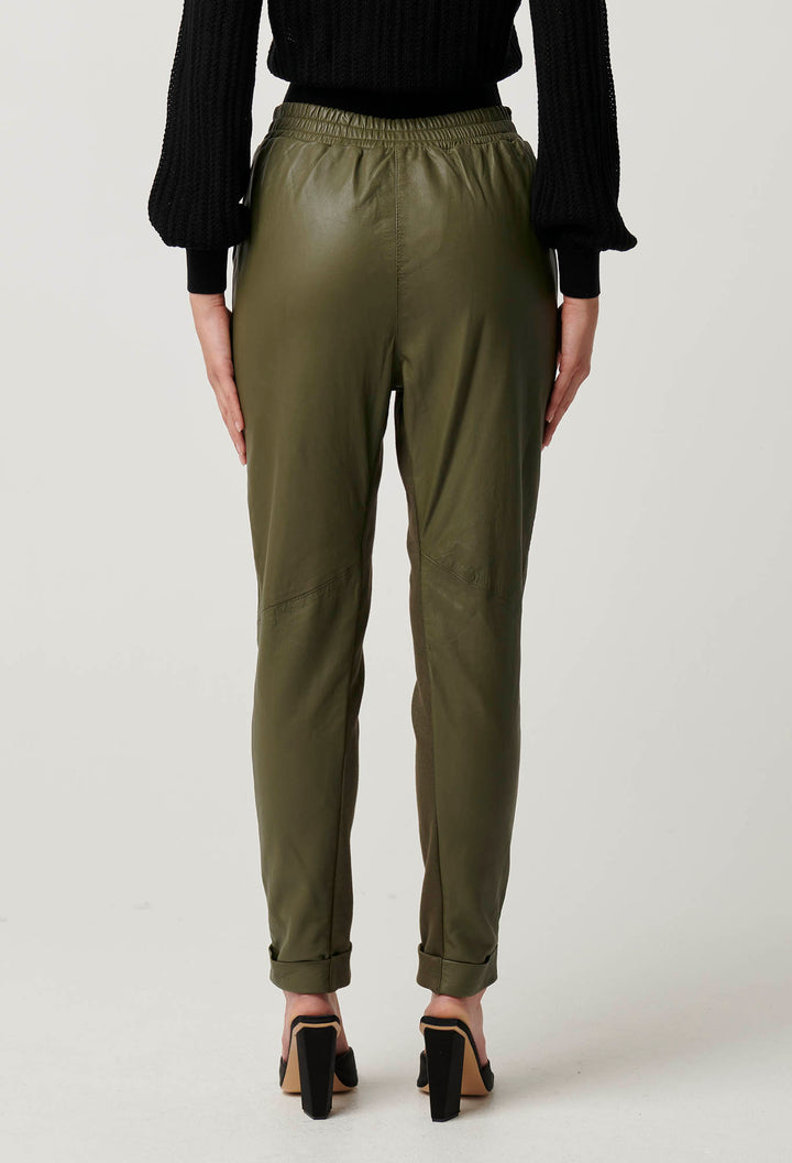 Once Was | Sylvan Leather Jogger | Moss
