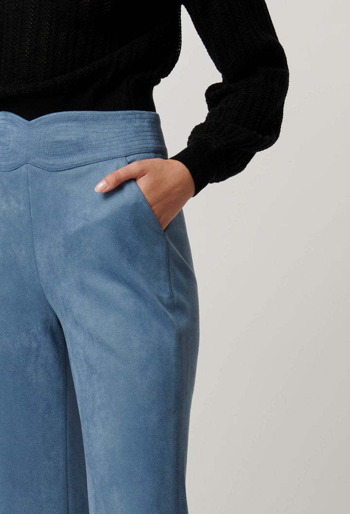 Once Was | Scarlett Faux Suede Pant | Sky