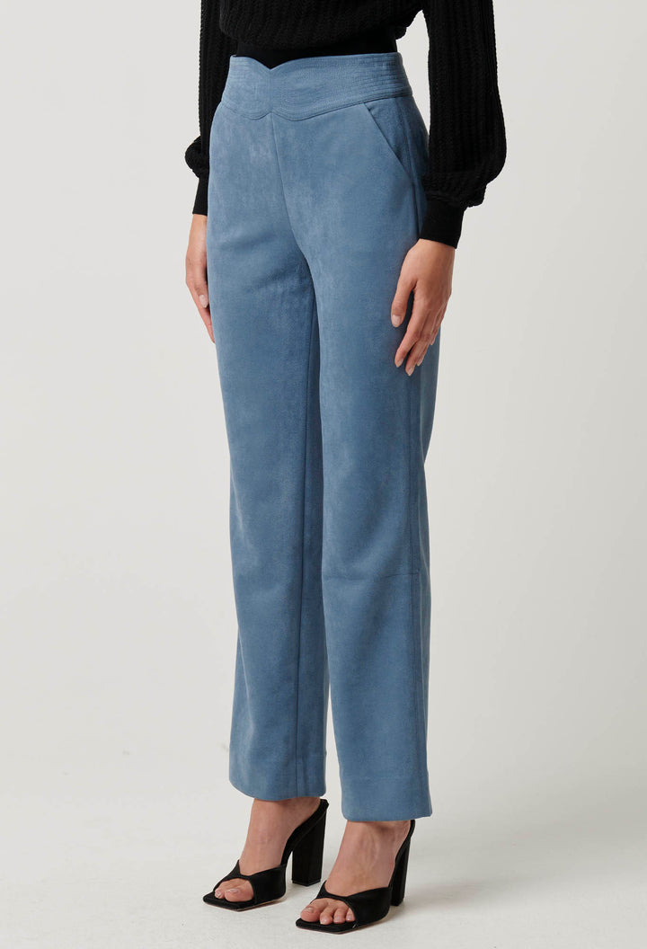 Once Was | Scarlett Faux Suede Pant | Sky