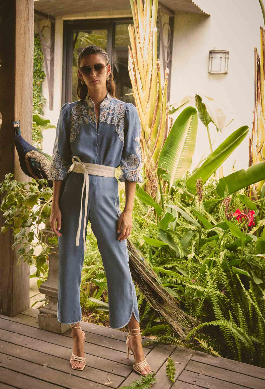 Once Was | Astra Tencel High Waist Pant | Blue Ash