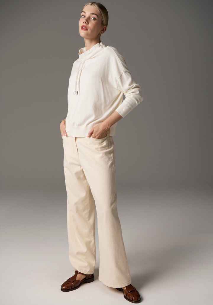 POL Clothing | Beech Drawcord Knit | Ivory