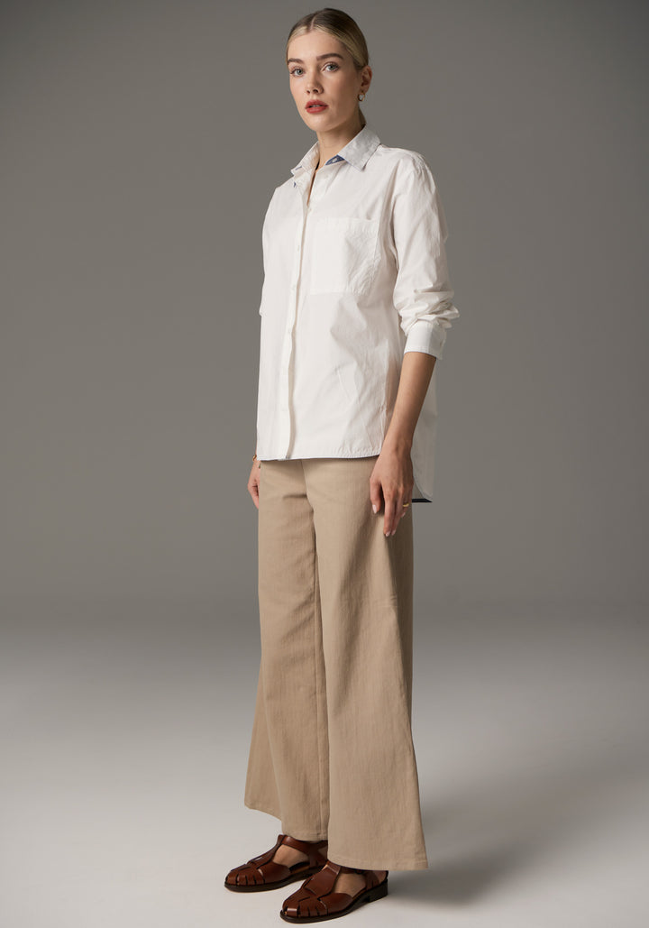 POL Clothing | Indus Shirt | White/Blue