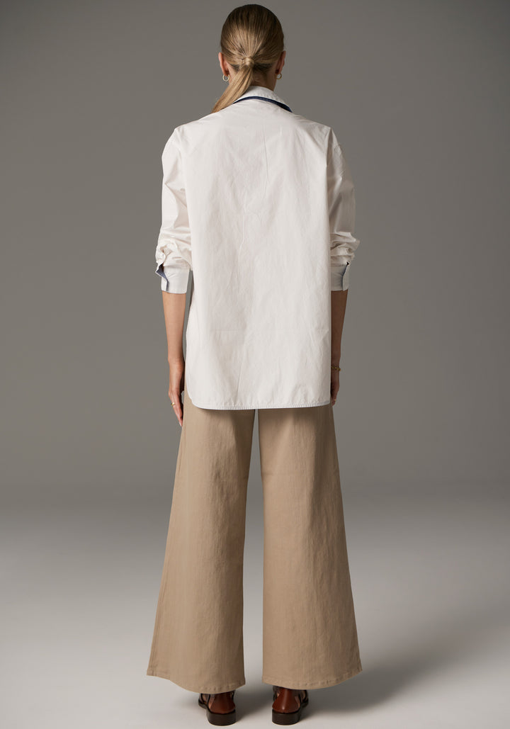 POL Clothing | Indus Shirt | White/Blue
