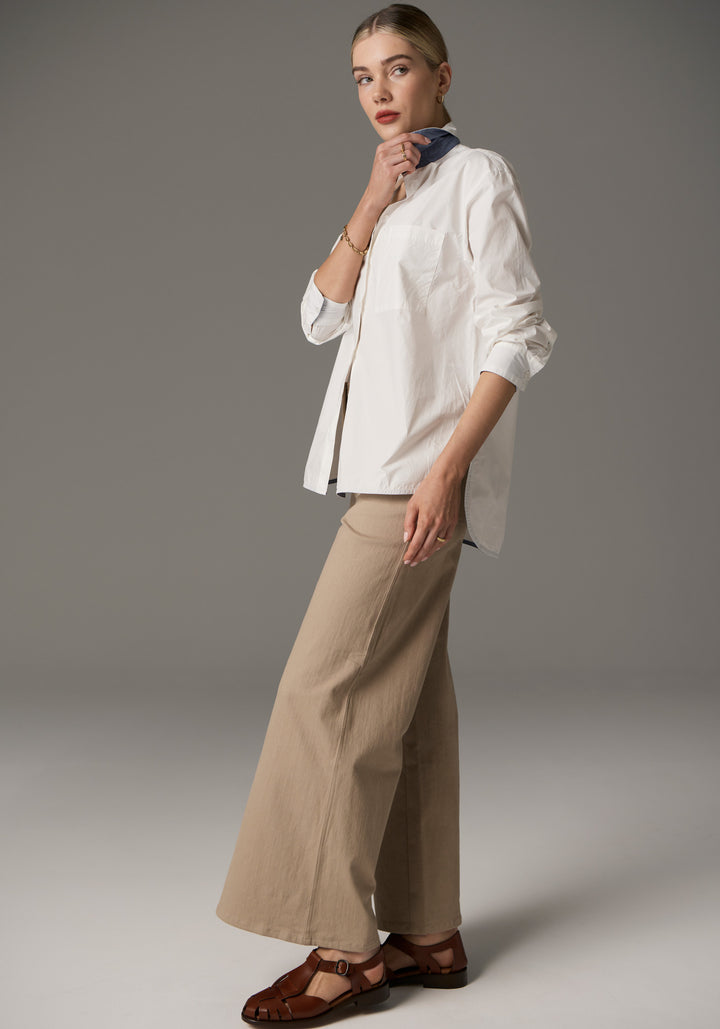 POL Clothing | Indus Shirt | White/Blue