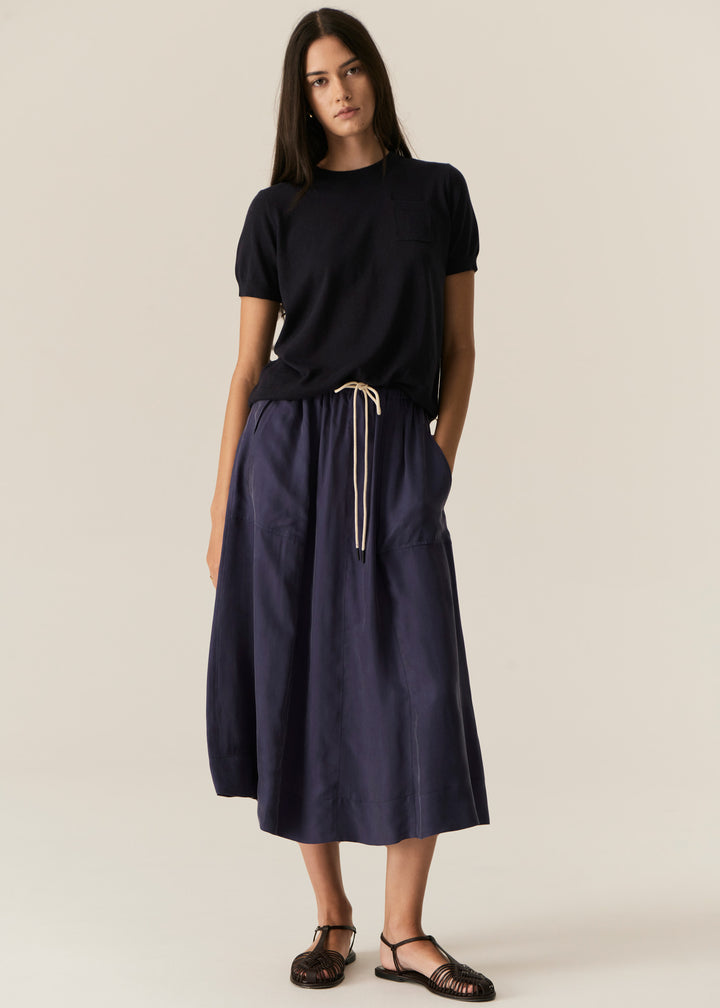POL Clothing | Henri Tie Skirt | Ink