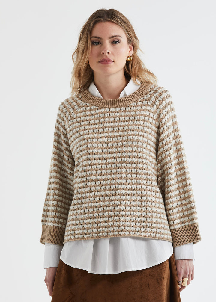 Zaket & Plover | Texture Jumper | Camel