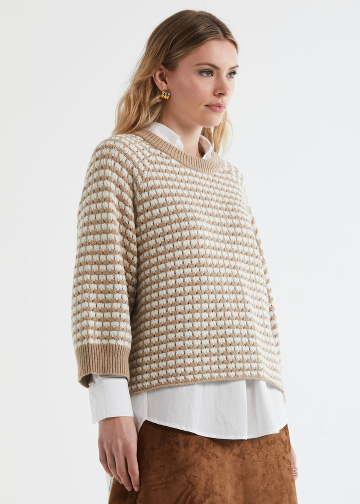 Zaket & Plover | Texture Jumper | Camel