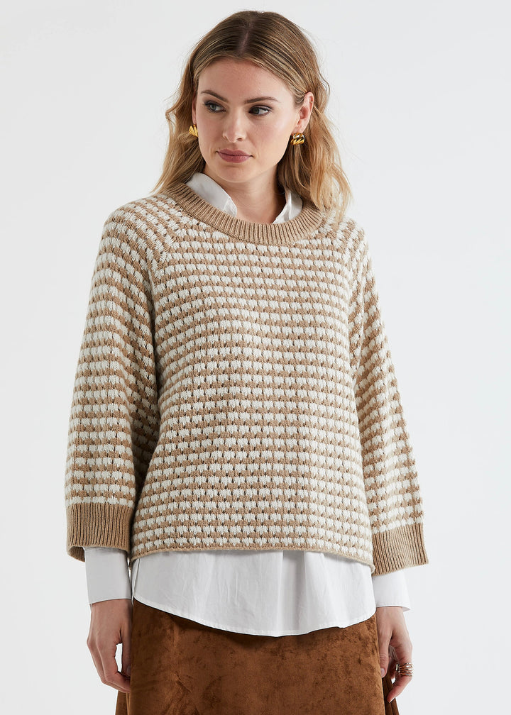 Zaket & Plover | Texture Jumper | Camel