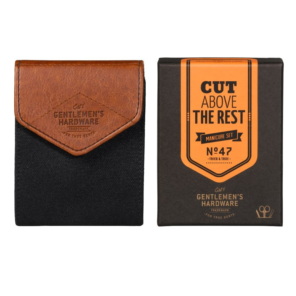Gentlemen's Hardware I charcoal canvas manicure set - Dutch Hideout